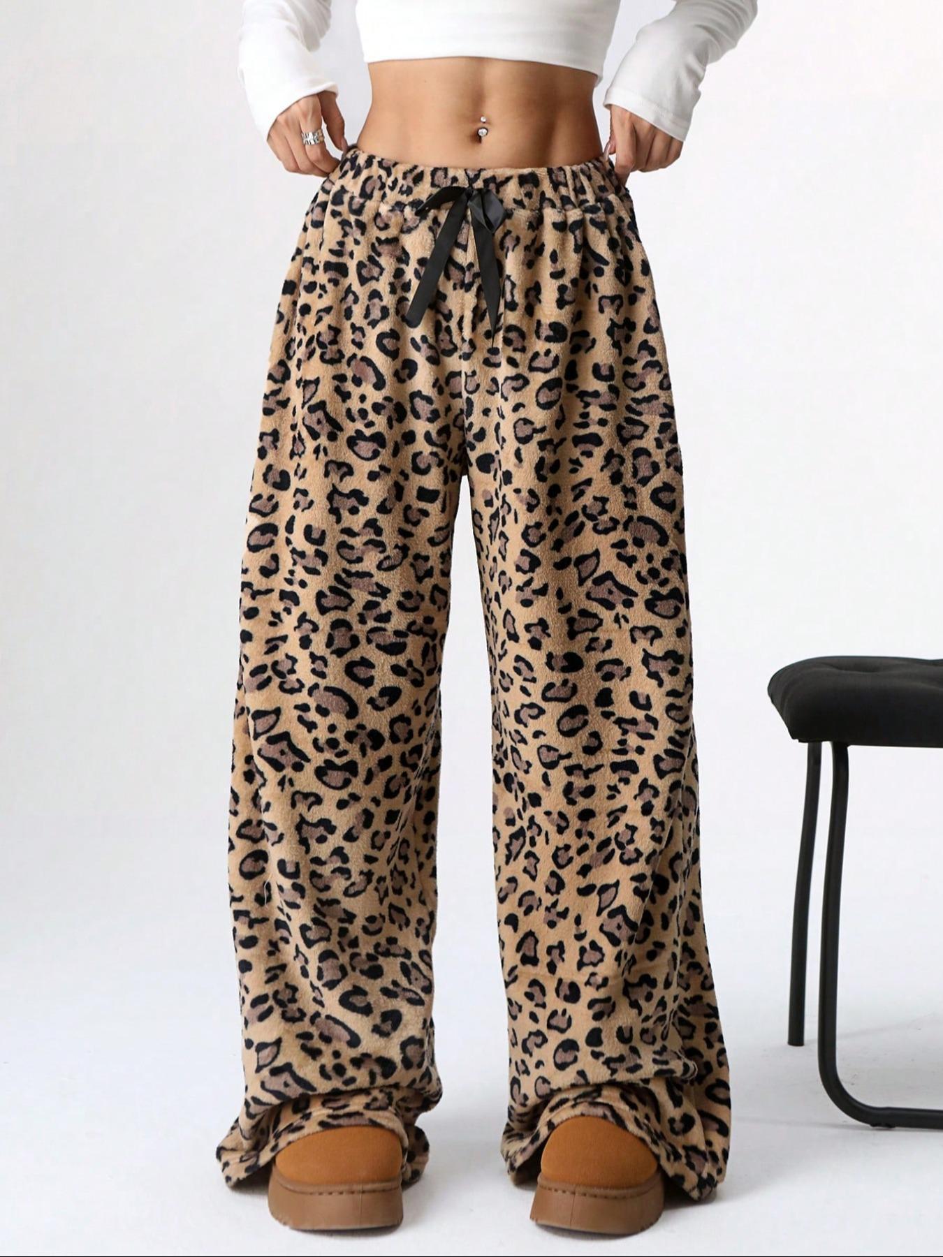 Leopard Wide Leg Pants
