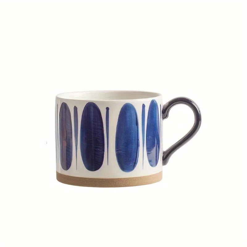 Indigo Hand-Painted Brush Mug