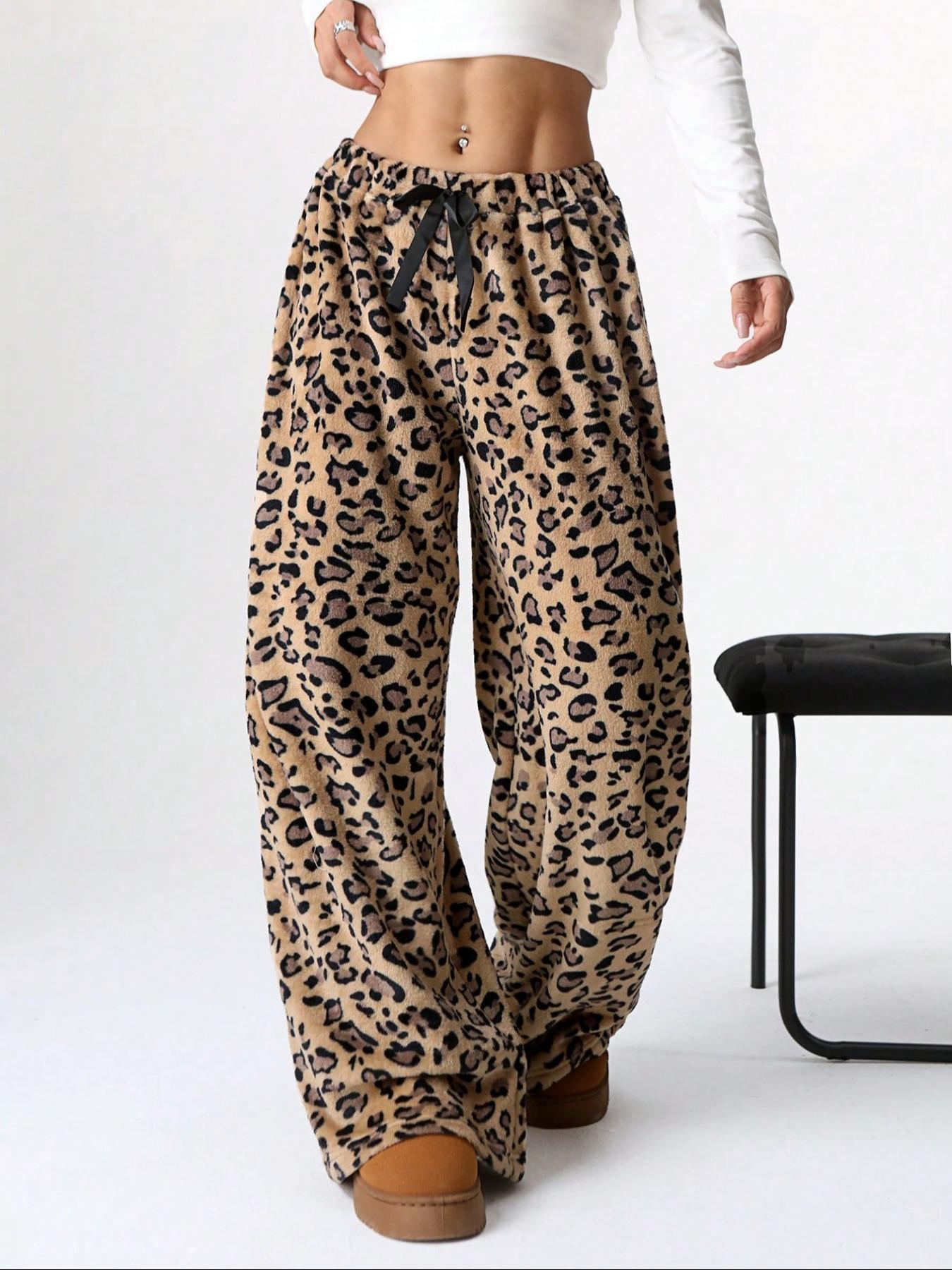 Leopard Wide Leg Pants