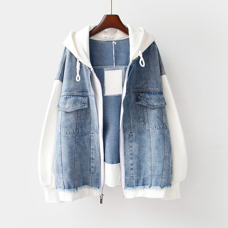 Denim Hoodie Combo Jacket