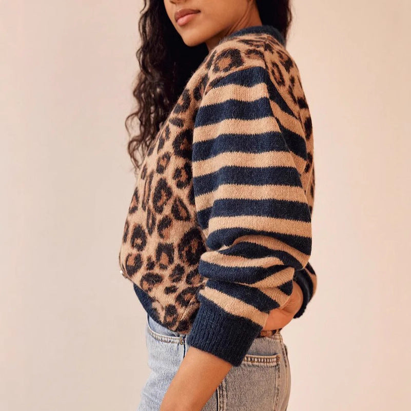 Isabella Leopard Knit Cardigan