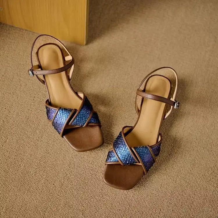 Solène Textured Sandals