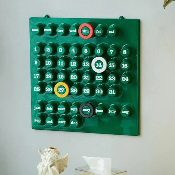 Retro Ring A Date Wall Mounted Calendar