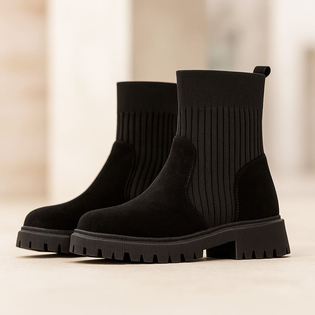 Ridge Knit Chelsea Boot