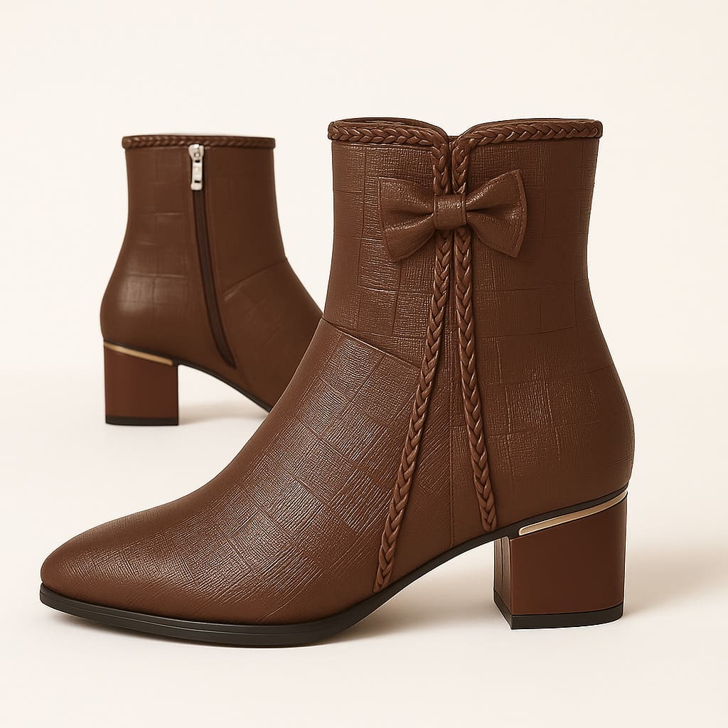 Siena Braided Zip Booties