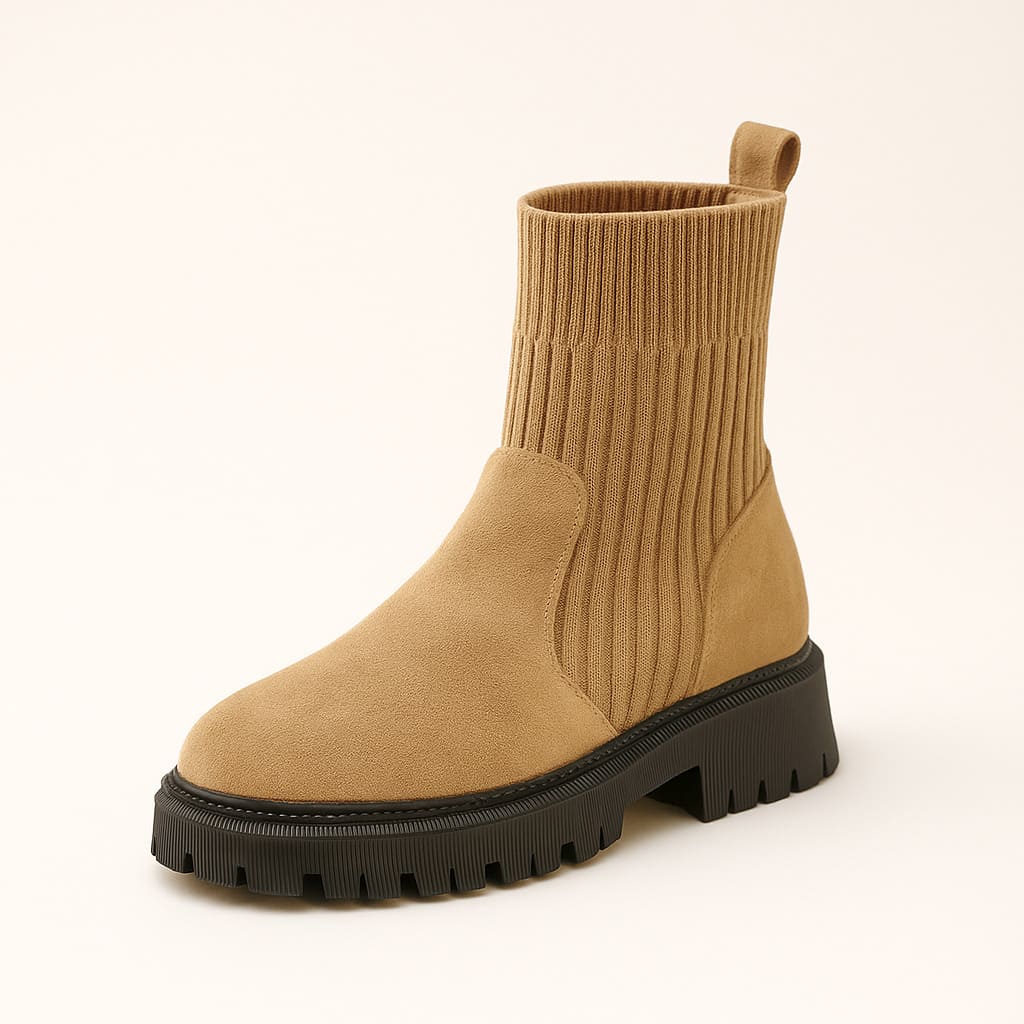 Ridge Knit Chelsea Boot