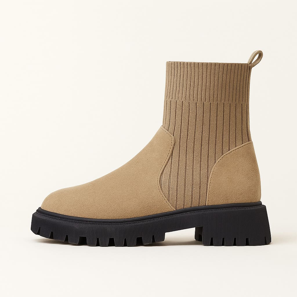 Ridge Knit Chelsea Boot