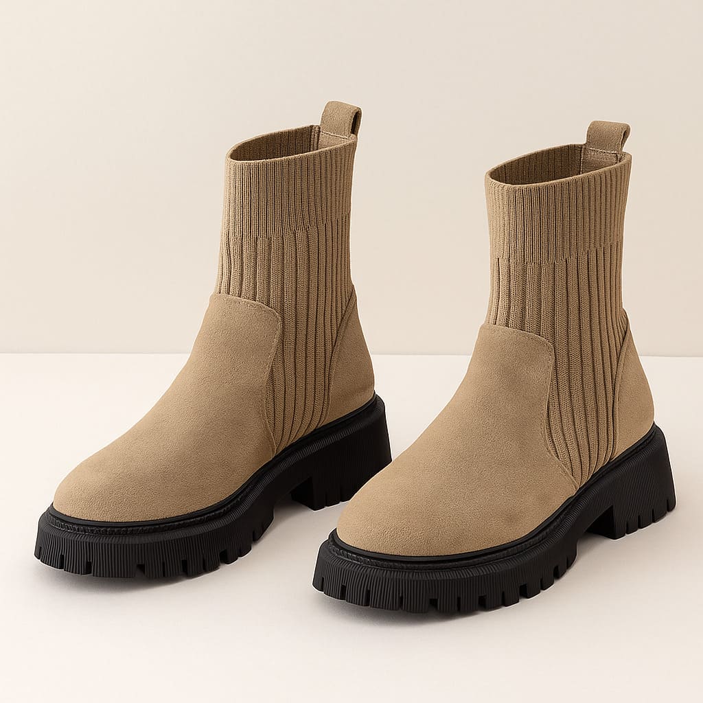 Ridge Knit Chelsea Boot