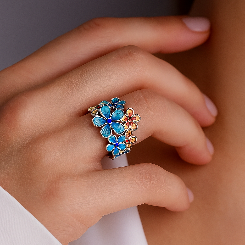 Rosa – Colorful Flower Ring