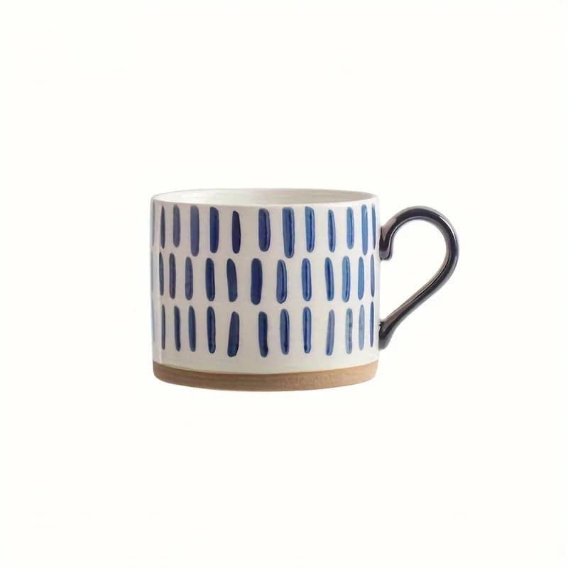 Indigo Hand-Painted Brush Mug