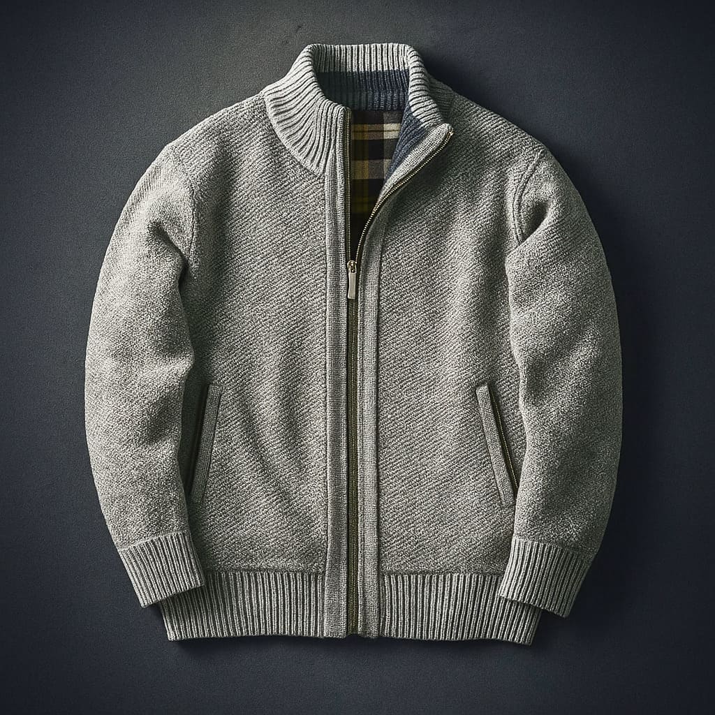 Hastings Double-Knit Zip Sweater