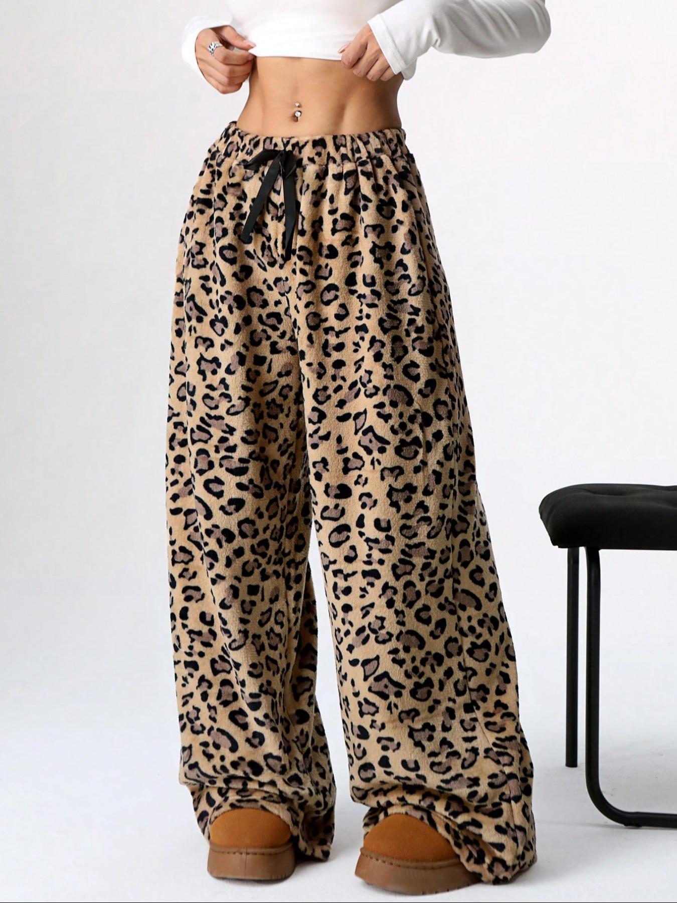 Leopard Wide Leg Pants