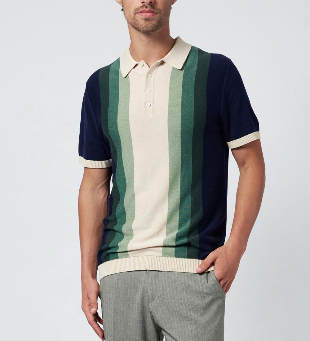 Caden Stripe Polo