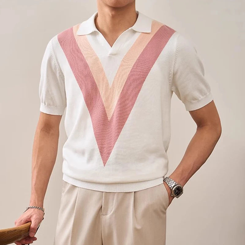 V-Retro Knit Polo