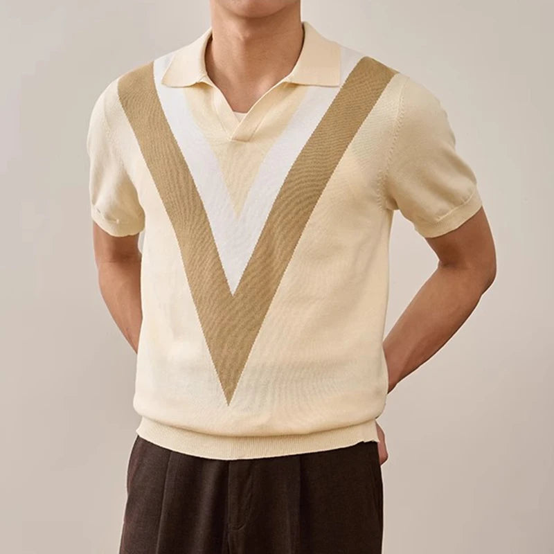 V-Retro Knit Polo