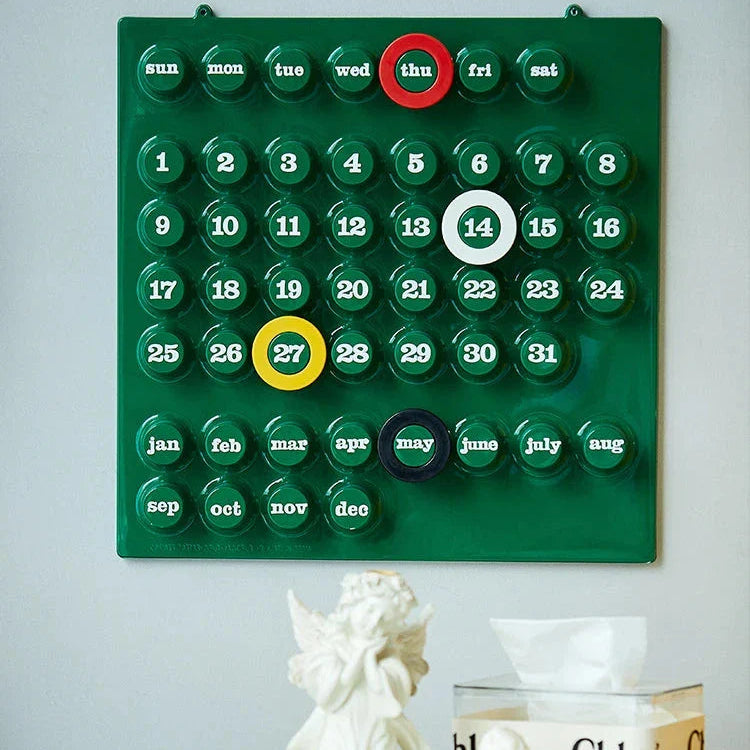 Retro Ring A Date Wall Mounted Calendar
