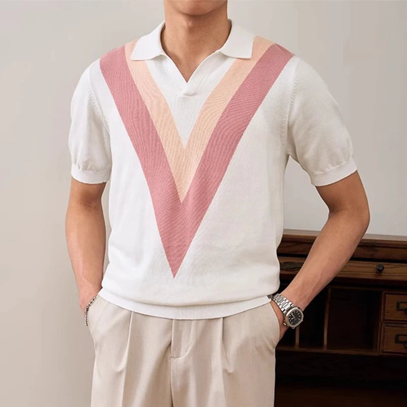V-Retro Knit Polo