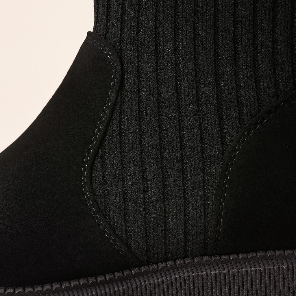 Ridge Knit Chelsea Boot