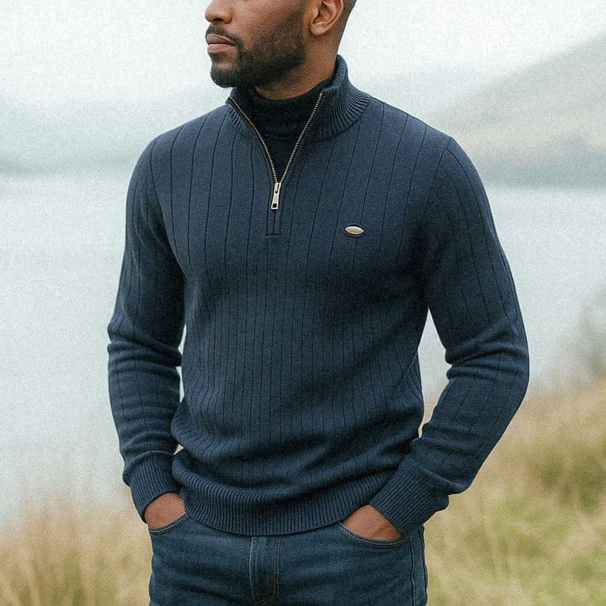 Aksel Half-Zip Knit Sweater