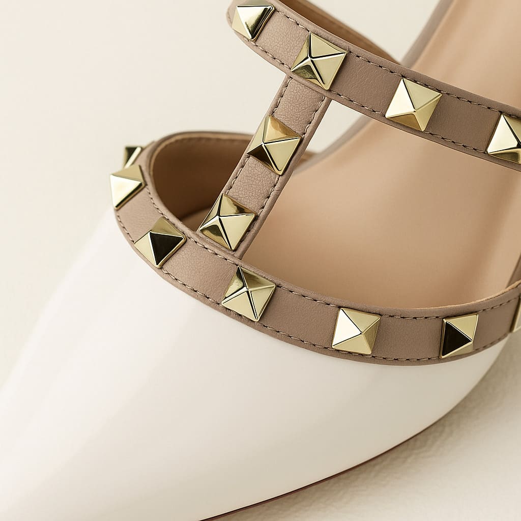 Valeria Studded Heel Mules