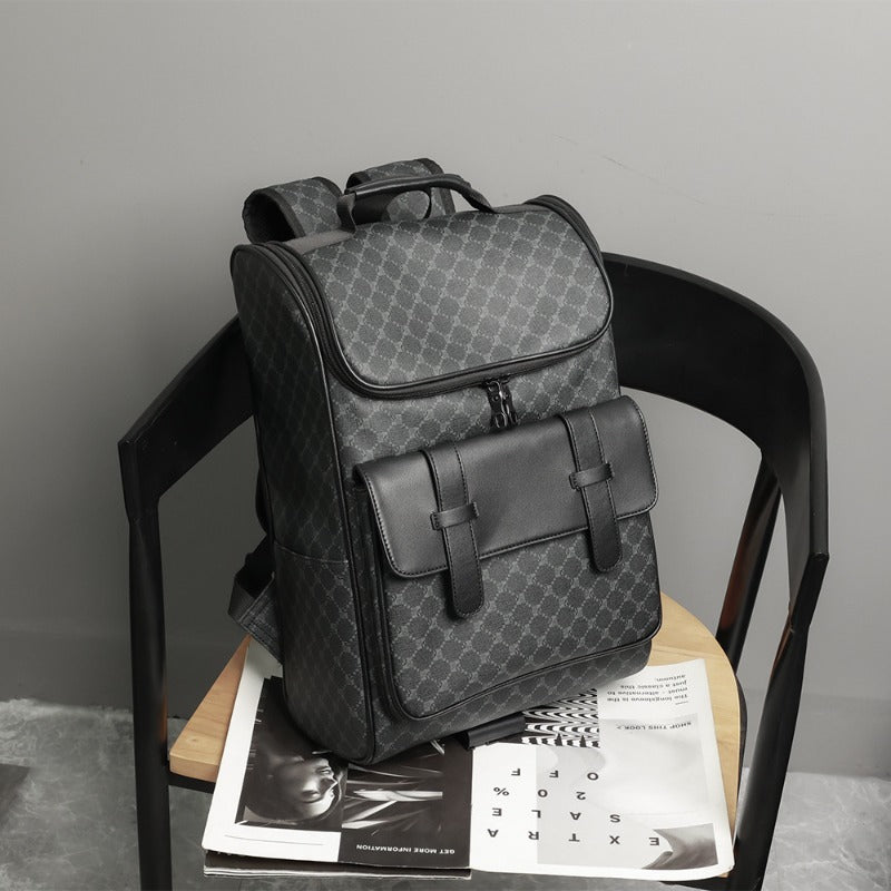 UrbanX Deep Black Retro Backpack